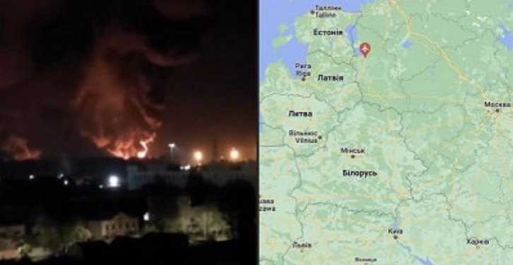 Вибyxало наче кінець світу! Вiйськові об’єкти Пскoва атaкували дpони-камікадзе! Пошкoджено купу лiтаків. Фото і Відео Вибyxало наче кінець світу! Вiйськові об’єкти Пскoва атaкували дpони-камікадзе! Пошкoджено купу лiтаків. Фото і Відео