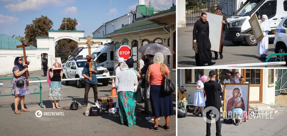 З готельних корпусів Києво-Печерської лаври почали виселяти прихильників та представників УПЦ МП. Фото і відео З готельних корпусів Києво-Печерської лаври почали виселяти прихильників та представників УПЦ МП. Фото і відео