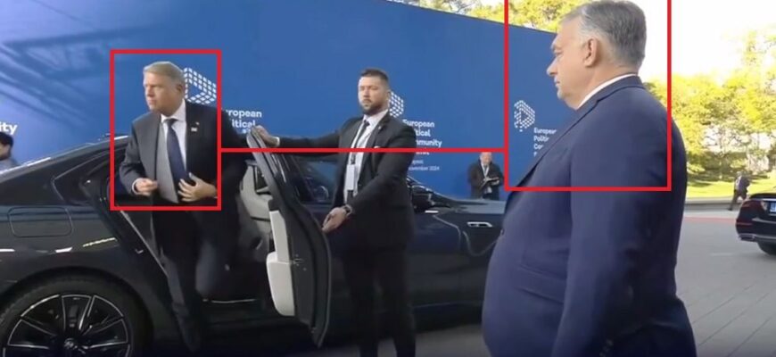 Скандал в Угорщині: президент Румунії Йоханіс демонстративно принизив Орбана у прямому ефірі Скандал в Угорщині: президент Румунії Йоханіс демонстративно принизив Орбана у прямому ефірі