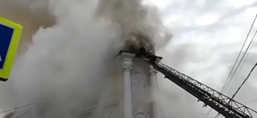 Пожежа у Тулі: горить військовий госпіталь. ВІДЕО Пожежа у Тулі: горить військовий госпіталь. ВІДЕО