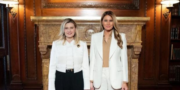 Олена Зеленська розповіла про зустріч із Меланією Трамп Олена Зеленська розповіла про зустріч із Меланією Трамп