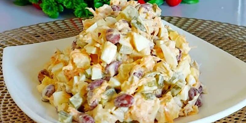 Салат «Світанок» — грузинський рецепт, що перевершив Олівʼє і Крабовий Салат «Світанок» — грузинський рецепт, що перевершив Олівʼє і Крабовий