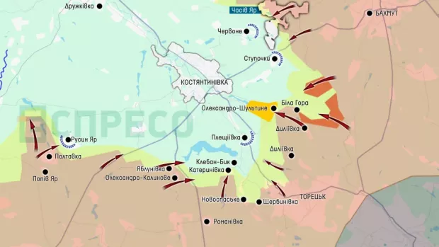 Карта бойових дій за 4-11 жовтня