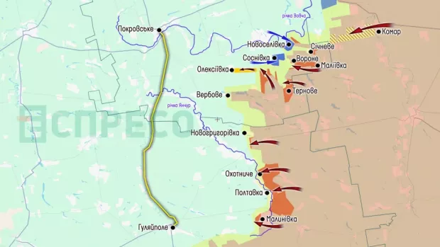 Карта бойових дій за 4-11 жовтня