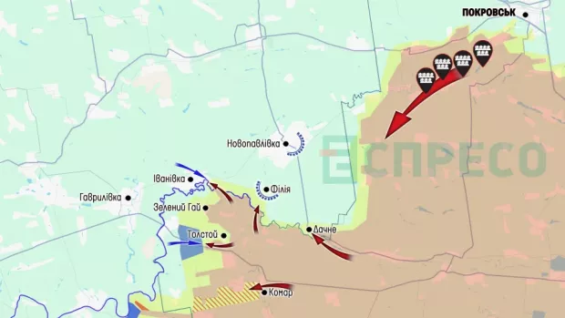 Карта бойових дій за 4-11 жовтня