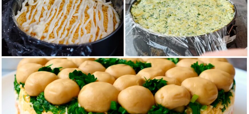 А у мене на столі – “Грибна поляна”: такий салат-перевертень обожнюють домашні, а гості просто у захваті А у мене на столі – “Грибна поляна”: такий салат-перевертень обожнюють домашні, а гості просто у захваті