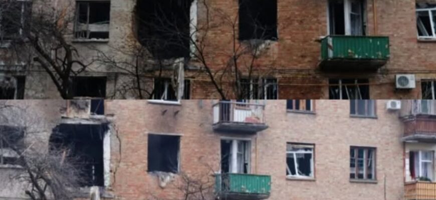 Стр@шна атака: діра у стіні будинку та вибиті вікна – ж@хливі наслідки влучання російського дрону в Києві Стр@шна атака: діра у стіні будинку та вибиті вікна – ж@хливі наслідки влучання російського дрону в Києві