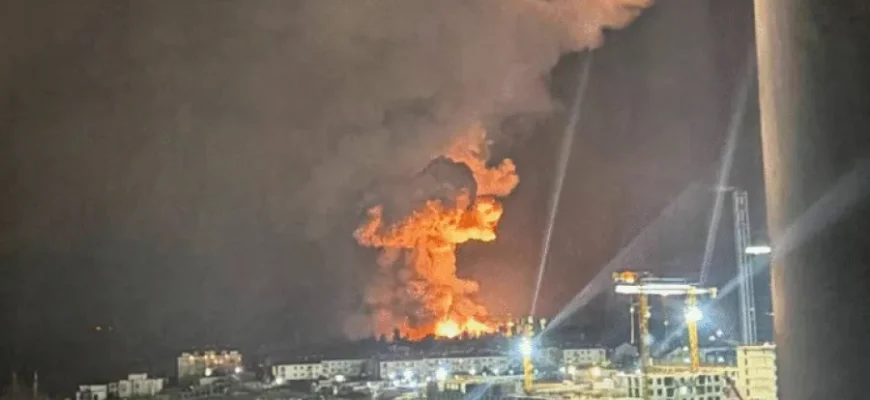 У Новоросійську вибух і пожежа на нафтовому терміналі. ВІДЕО У Новоросійську вибух і пожежа на нафтовому терміналі. ВІДЕО