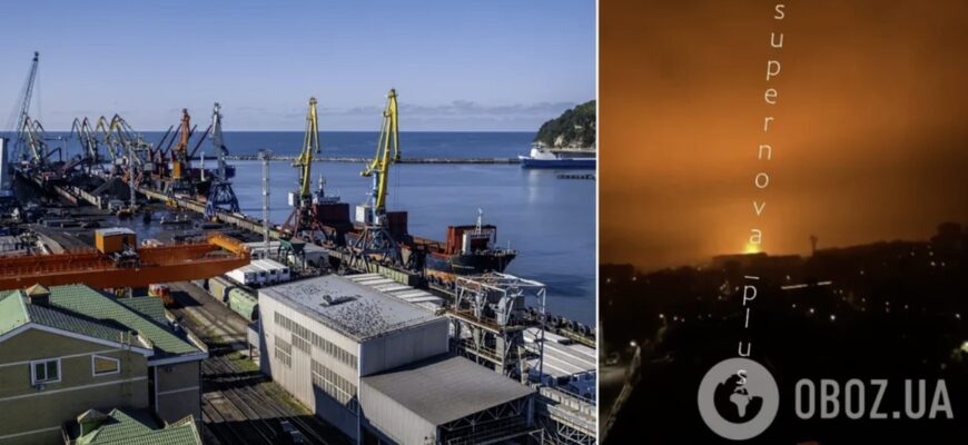 Порт у російському Туапсе атакували дрони, є влучання в район причалу: кажуть, що горів корабель. Фото і відео Порт у російському Туапсе атакували дрони, є влучання в район причалу: кажуть, що горів корабель. Фото і відео