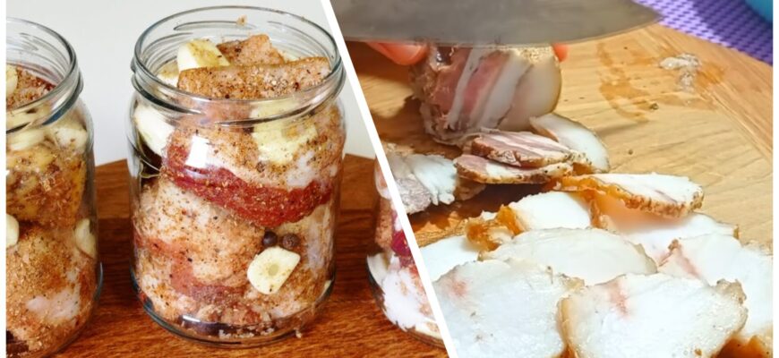 Сало пряного посолу за 3 години у банці: шкірка виходить ніжна, як масло, а прожилка м’яса – як хамон Сало пряного посолу за 3 години у банці: шкірка виходить ніжна, як масло, а прожилка м’яса – як хамон