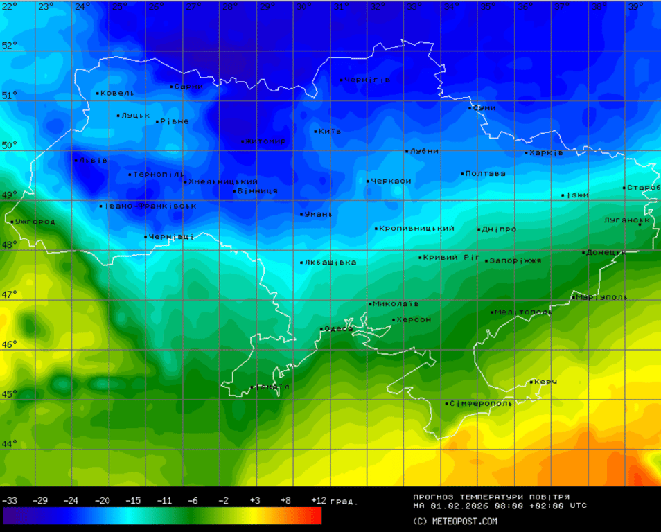 Погода в Україні 1 лютого
