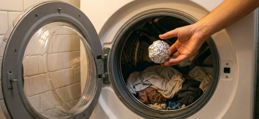 Чому варто покласти в барабан пральної машини шматок фольги: лайфхак, що змінить ваше уявлення про прання Чому варто покласти в барабан пральної машини шматок фольги: лайфхак, що змінить ваше уявлення про прання