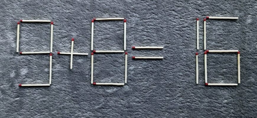 Треба перемістити 1 сірник, щоб рівність стала правильною: ця головоломка змусить добре подумати Треба перемістити 1 сірник, щоб рівність стала правильною: ця головоломка змусить добре подумати