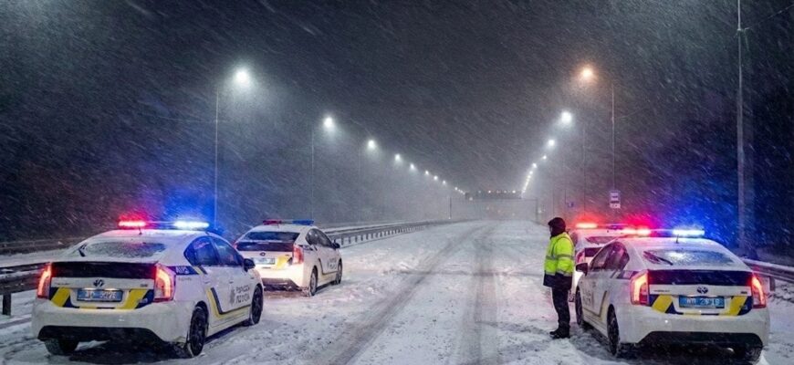 Крижаний дощ і сніг: поліція перекрила рух на важливій трасі Крижаний дощ і сніг: поліція перекрила рух на важливій трасі