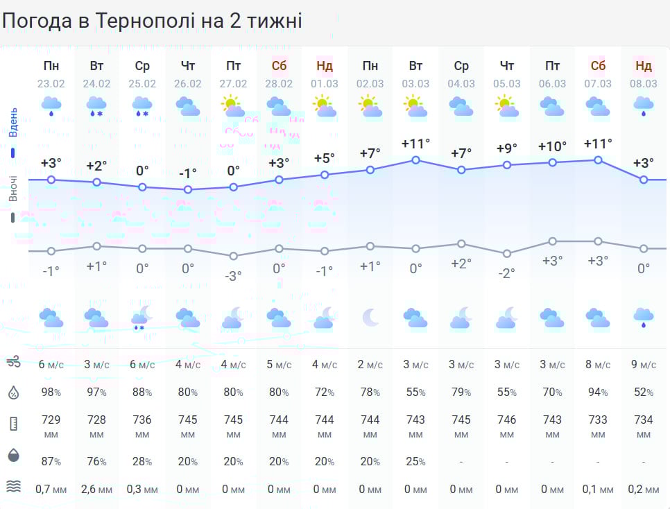 Тернопільщину засипе снігом: синоптики попередили про повернення морозів