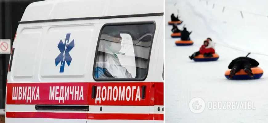 У Дніпрі під час катання на санчатах загинув чоловік, а його дочка потрапила до лікарні