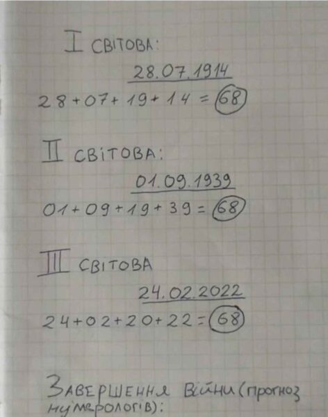 3акінчення війни припадає на дату яка знаходиться нижче… Загадкові співпадіння, як вважаєте?