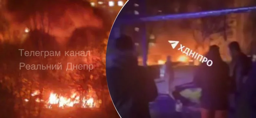 Пошкоджені будинки та машини, почались пожежі: Дніпро під масованою атакою “Шахедів”