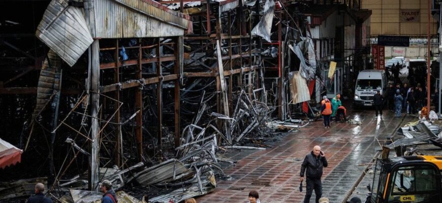 Що залишилось від ринку “Барабашово” після атаки на Харків (фото)
