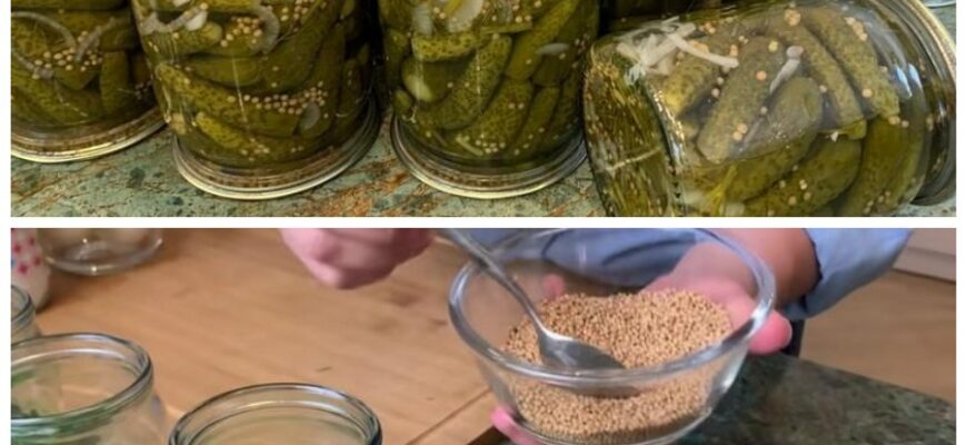 Люблю взимку смакувати маленькими огірочками корнішонами із зернами гірчиці.