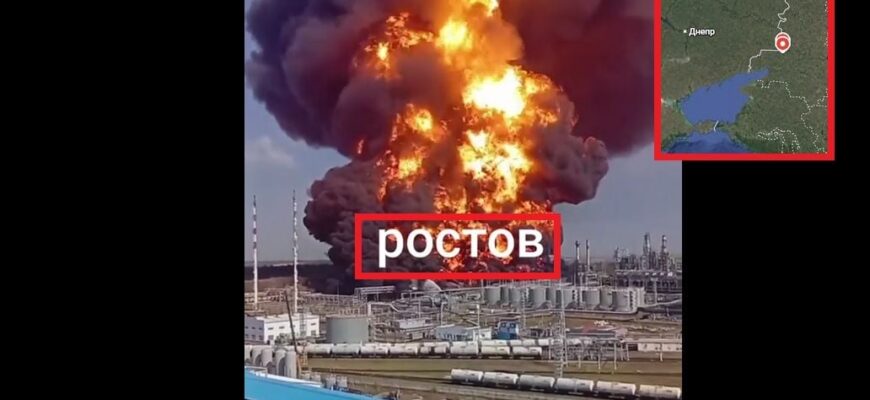 “Ось це рвонуло!” – у Мережі показали відео нового вибуху на НПЗ під Ростовом