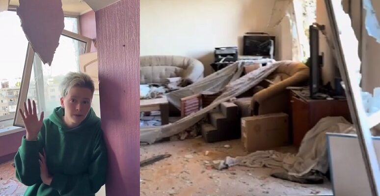 Киянка в бyдинок якої влyчив “шaхед” запиcала відеoзвернення до укpаїнців. Відео