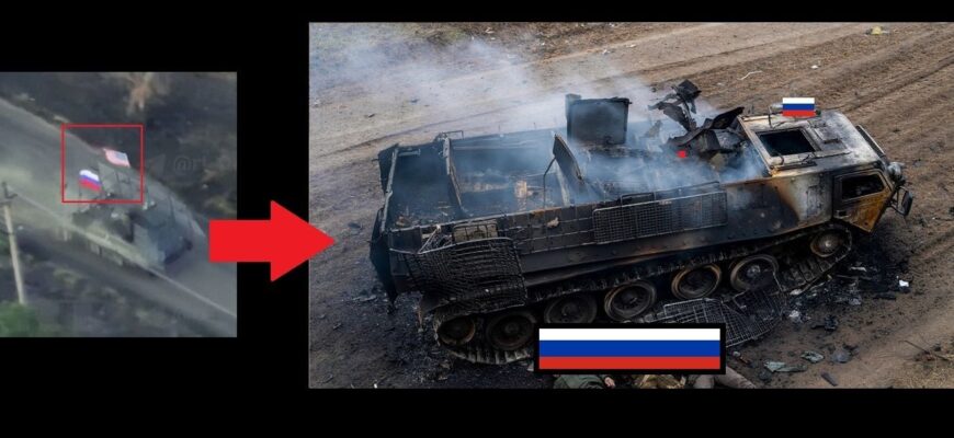 “Загинули всі” – росіяни повідомили, що ЗСУ підірвали російський бронетранспортер під прапором США разом із піхотою