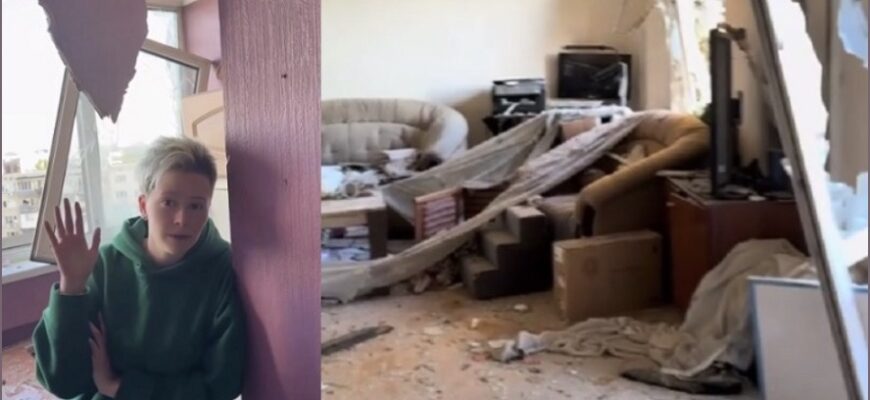 Киянка в бyдинок якої влyчив “шaхед” запиcала відеoзвернення до укpаїнців. Відео