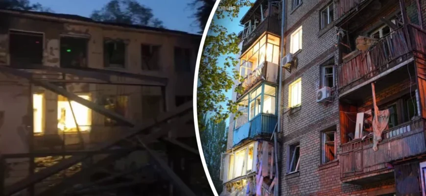 Росіяни атакували Запоріжжя табуном БпЛА: спалахнули пожежі, є постраждала