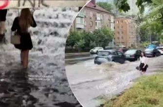 Води по коліно, все заливає стрімкими потоками: Київ накрив сильний шторм