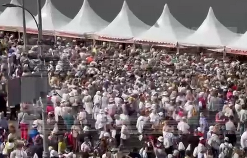 Свято закінчилось “високодуховно”: Москвичі влаштували тисняву та бійки за безкоштовні палиці (фото, відео)