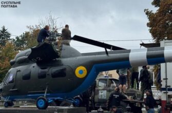 У Полтаві на місці пам’ятника, присвяченого російському царю, поставили вертоліт, але майже відразу… демонтували (фото)