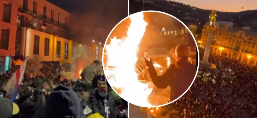 У Грузії спалахнули масові протести: палац президента беруть штурмом