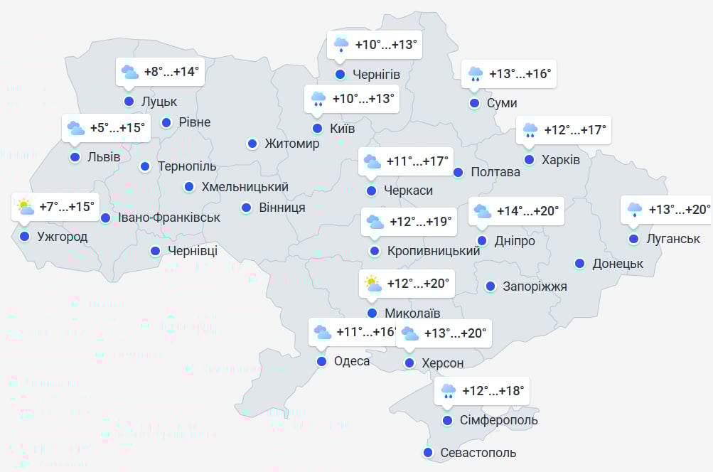 Температура буде нижчою за +10 градусів: українців попередили про серйозні опади