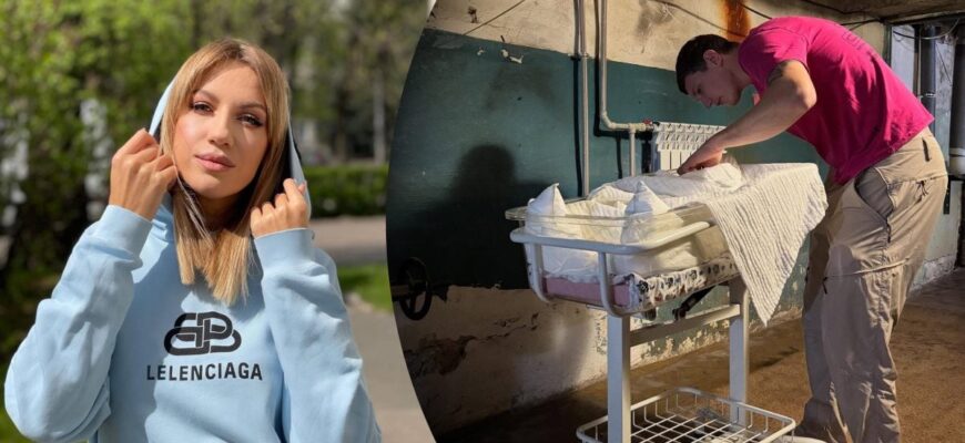 Татусева колискова: щаслива Нікітюк показала сина на руках у нареченого-військового