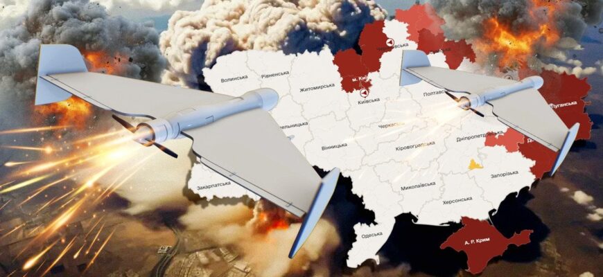 Десятки дронів у повітряному просторі України: куди летять “Шахеди”