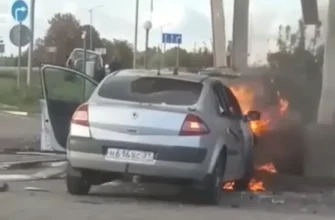 На Бєлгородщині дрон ЗСУ уразив машину окупантів разом з АЗС. ВІДЕО