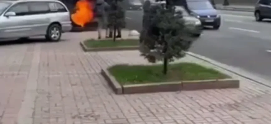 У Києві під будівлею КМДА горіли покришки: що це було? ВІДЕО