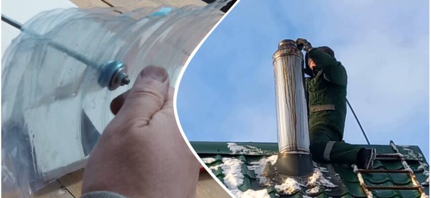 Чищу димар буквально за 5 хвилин – просто роблю такий ефективний йоржик із 2-х пластикових пляшок