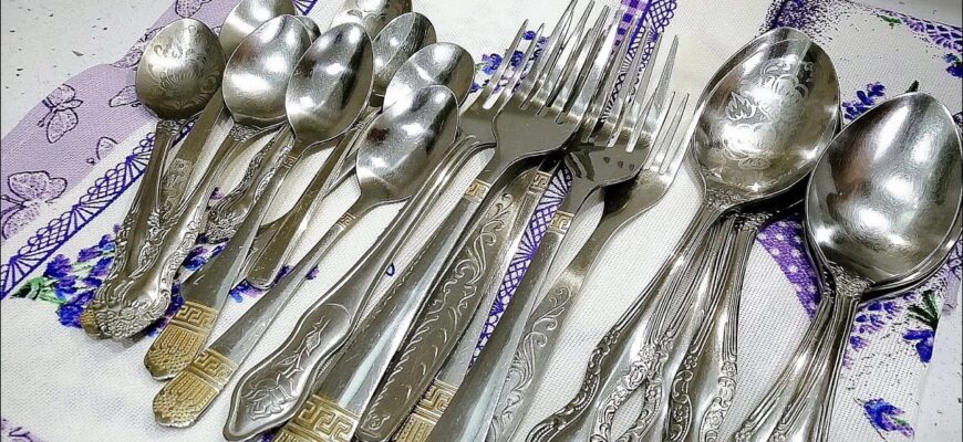 Столові прилади сяють, наче це натерте срібло, а я просто після миття прополоскала у 1 розчині: лайфхак