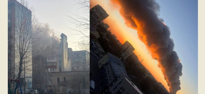 Немає половини багатоповерхівки у Тернополі, Львів затягнуло димом. Під ударами Харків та Дніпро