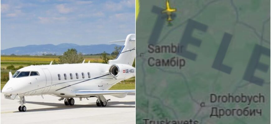 VIP-літак «помітили» над Україною. Де він пролетів і куди тримав курс