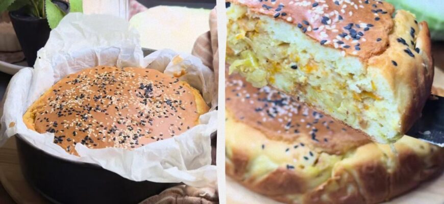 Заливний пиріг з капустою за 10 хвилин: рецепт для лінивих, який завжди вдається