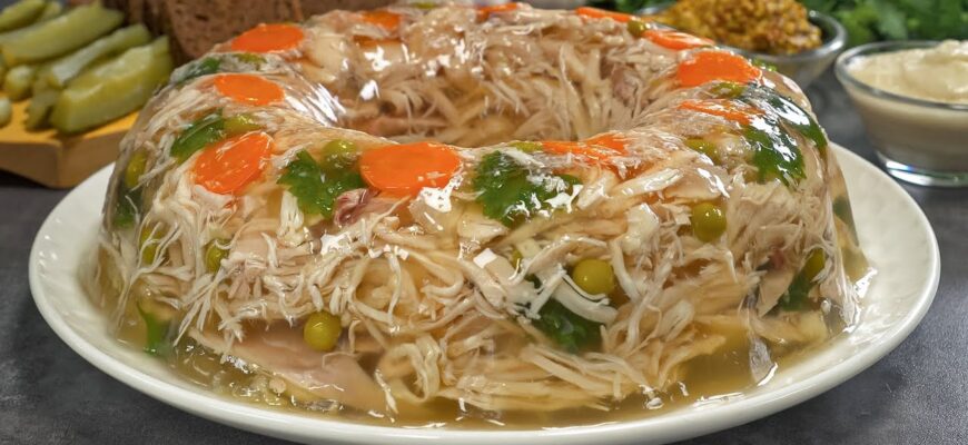 Найпрозоріший курячий холодець – завжди застигає і виглядає дуже святково: ідеальна закуска для застілля Найпрозоріший курячий холодець – завжди застигає і виглядає дуже святково: ідеальна закуска для застілля