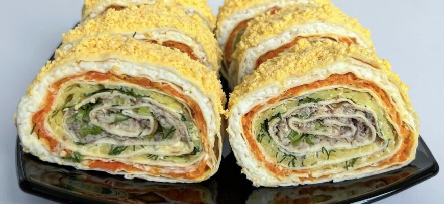 Гості “ахнули”, коли побачили цю подачу: салат “Мімоза” в лаваші — це вам не жарти, а 1 геніальний трюк Гості “ахнули”, коли побачили цю подачу: салат “Мімоза” в лаваші — це вам не жарти, а 1 геніальний трюк