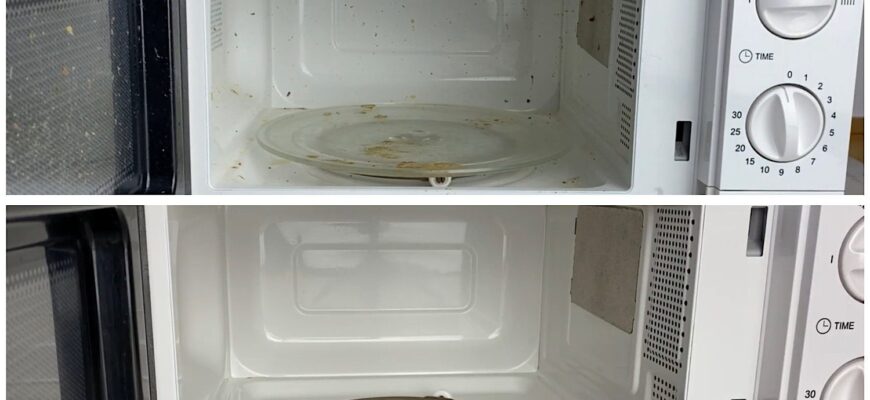 Поставила в мікрохвильовку миску з водою та 1 шкіркою лимона: жир і бруд витираються одним рухом ганчірки