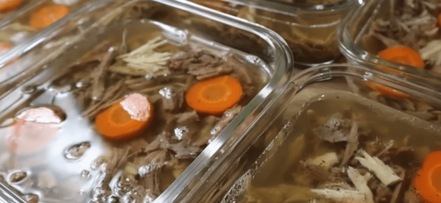 Всього 2 ложки ось цього зробить холодець прозорим як сльоза: бабусин метод, який працює роками