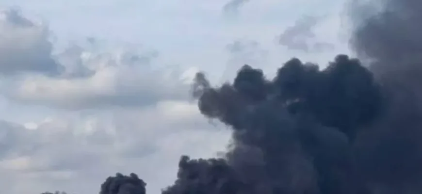 Пожежа після атаки на Львівщині: мешканців просять не виходити на вулицю, школи закриті