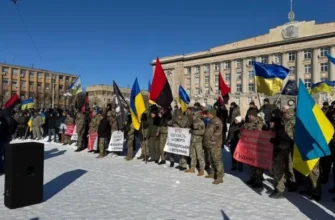 “Наш побратим загинув, і це болить”: У Черкасах вийшли на протест понад 300 ветеранів (фото)