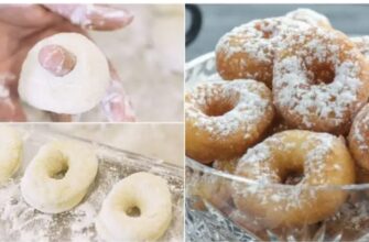 Смачнючі домашні пончики на кефірі за 5 хвилин – пальчики оближеш! Ідеальна закуска до чаю чи кави на родинні застілля. Посипати можна як пудрою, так і кокосовою стружкою.